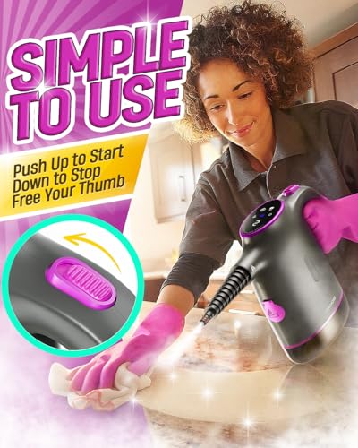Handheld Steam Cleaner 12 Accessories Graypurple B676