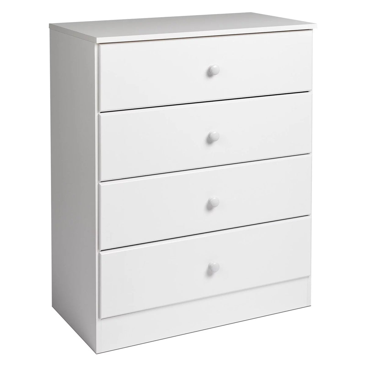 White 4-Drawer Vertical Dresser D9385