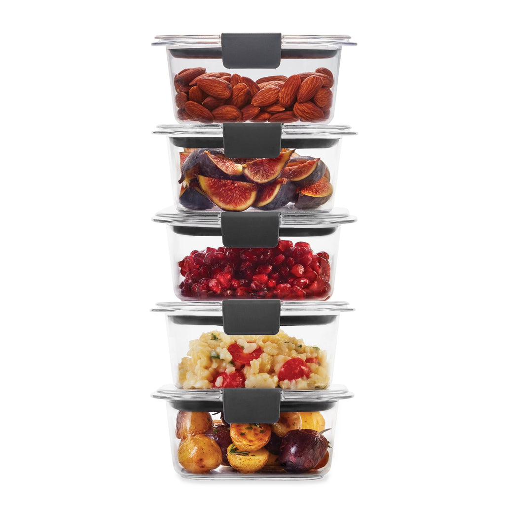 Set of 5 Clear Tritan Food Storage Containers, 1.3 Cup D172