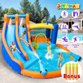Kids Inflatable Water Slide Bouncer with Pool and Climbing Wall U696843