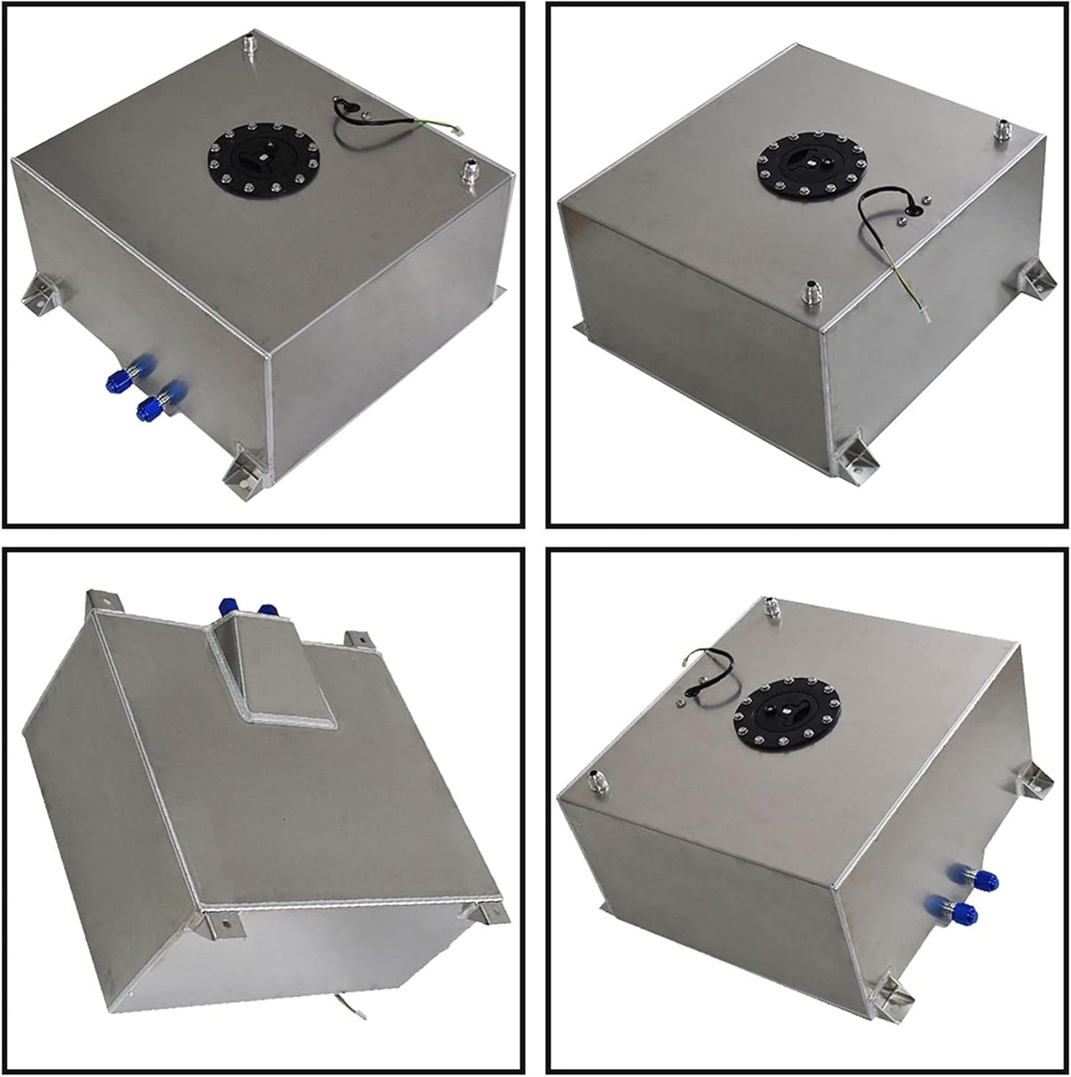 15 Gallon Polished Aluminum Fuel Cell Tank with Level Sender F463203