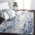 Navy Grey Abstract Area Rug 6' x 9' D57548