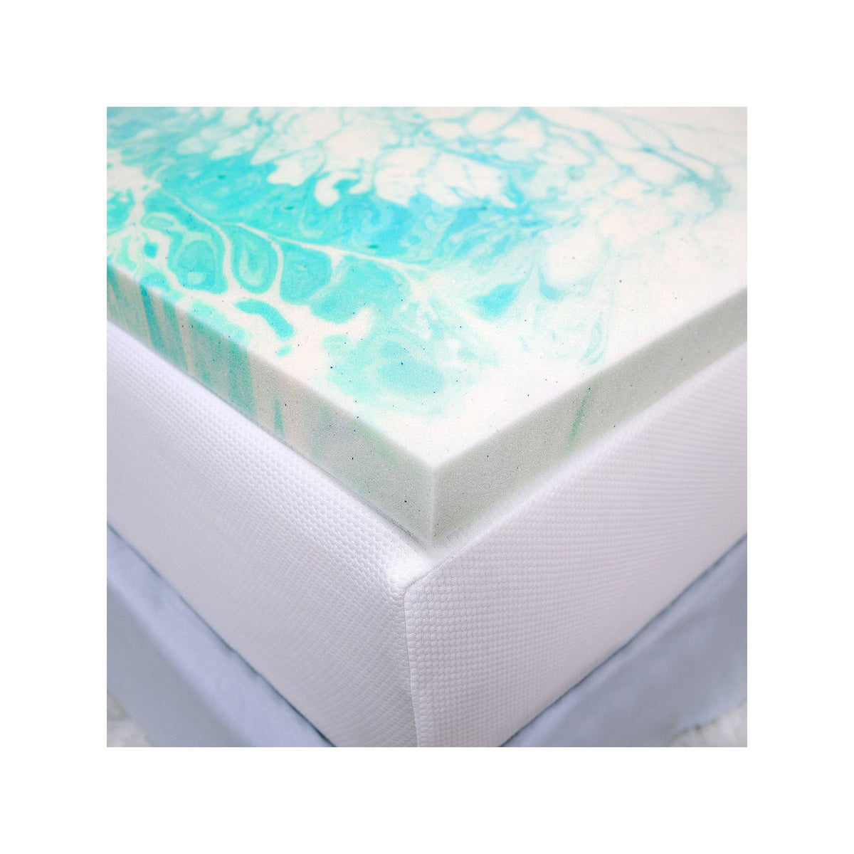 Gel Swirl Memory Foam King Mattress Topper O59753