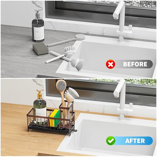 Sponge Holder Kitchen Sink Organizer 304 Stainless Steel N495