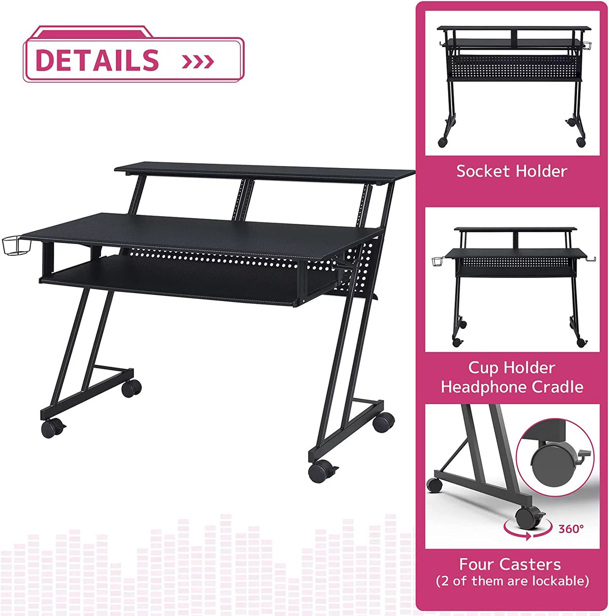 Recording Piano Desk Workstation Table G237