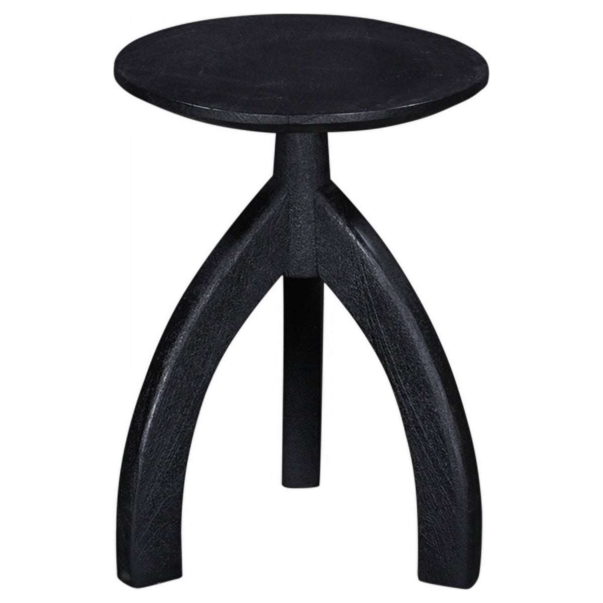 Black Mango Wood Accent Table with Arched Legs D51669