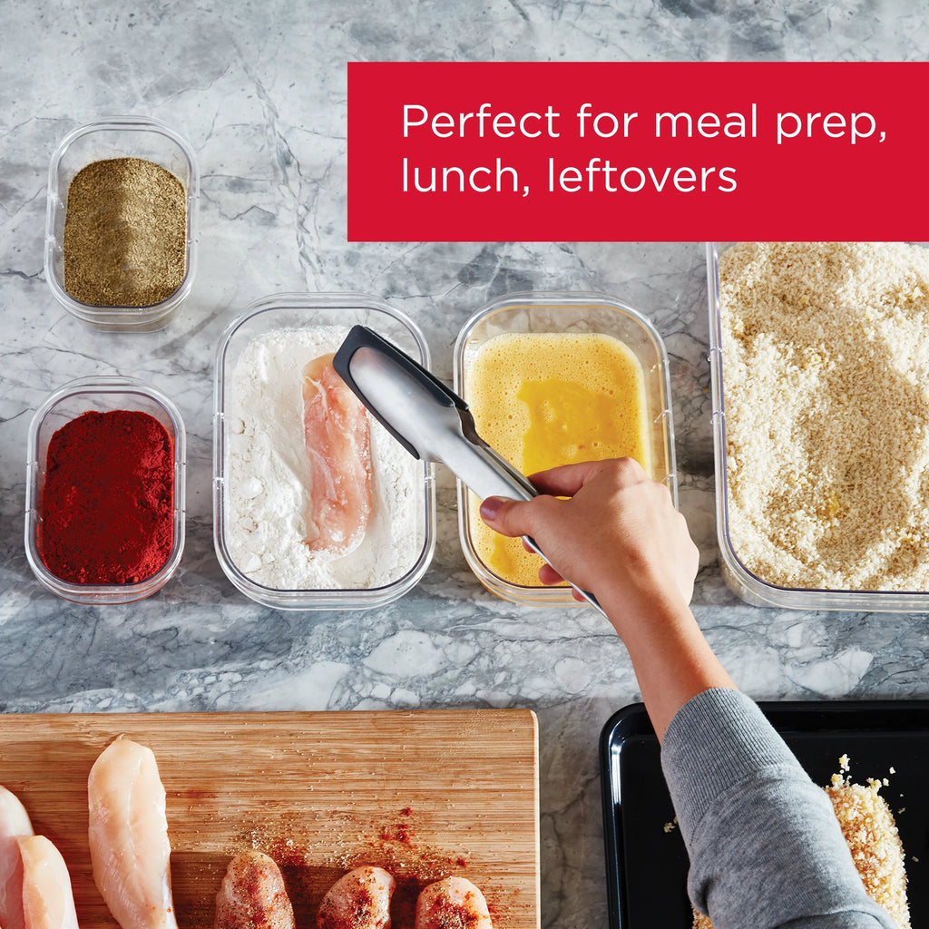 Set of 5 Clear Tritan Food Storage Containers, 1.3 Cup D172