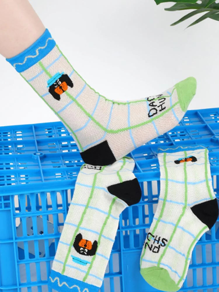 Cartoon Puppy Pattern Socks T24118