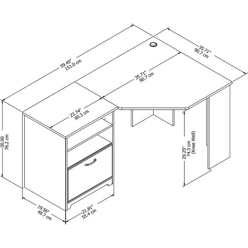 Heather Gray Corner Desk H880258