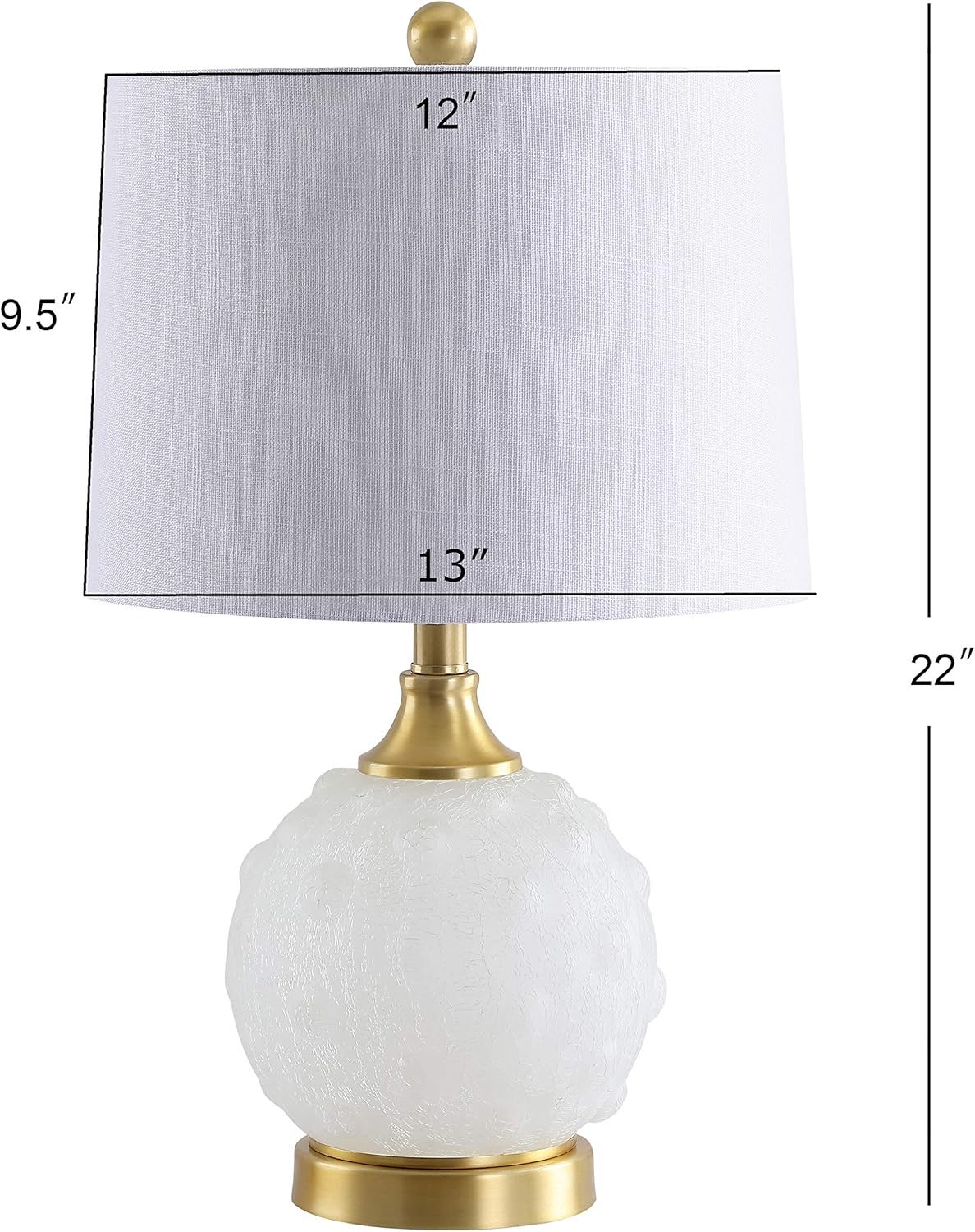 White/Brass Gold LED Lamp S1323