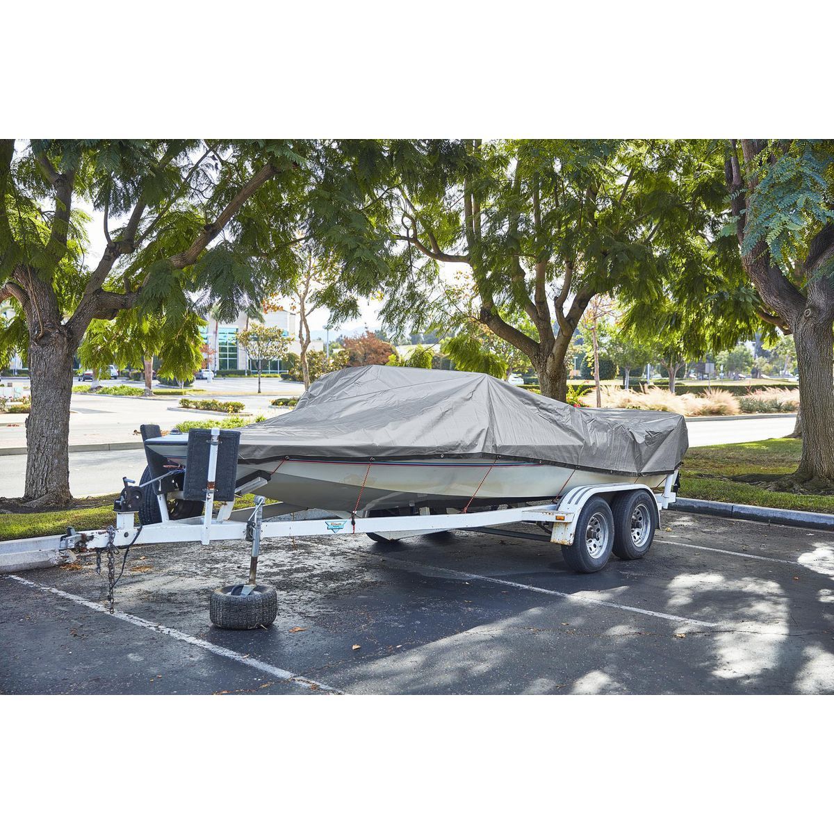 8 ft. x 10 ft. Silver and Black Weather-Resistant Tarp S63707
