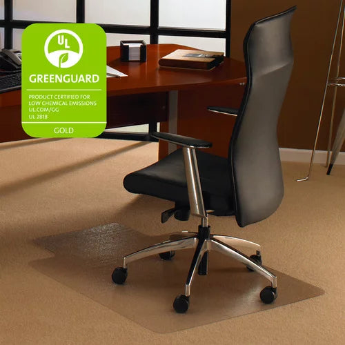 Polycarbonate Carpet Chairmat with Lip 53 x 48 Inch D809