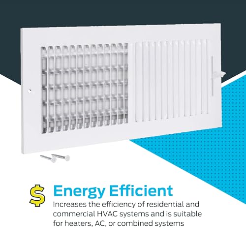 10 x 4 Inch White Steel Air Vent Cover J29314
