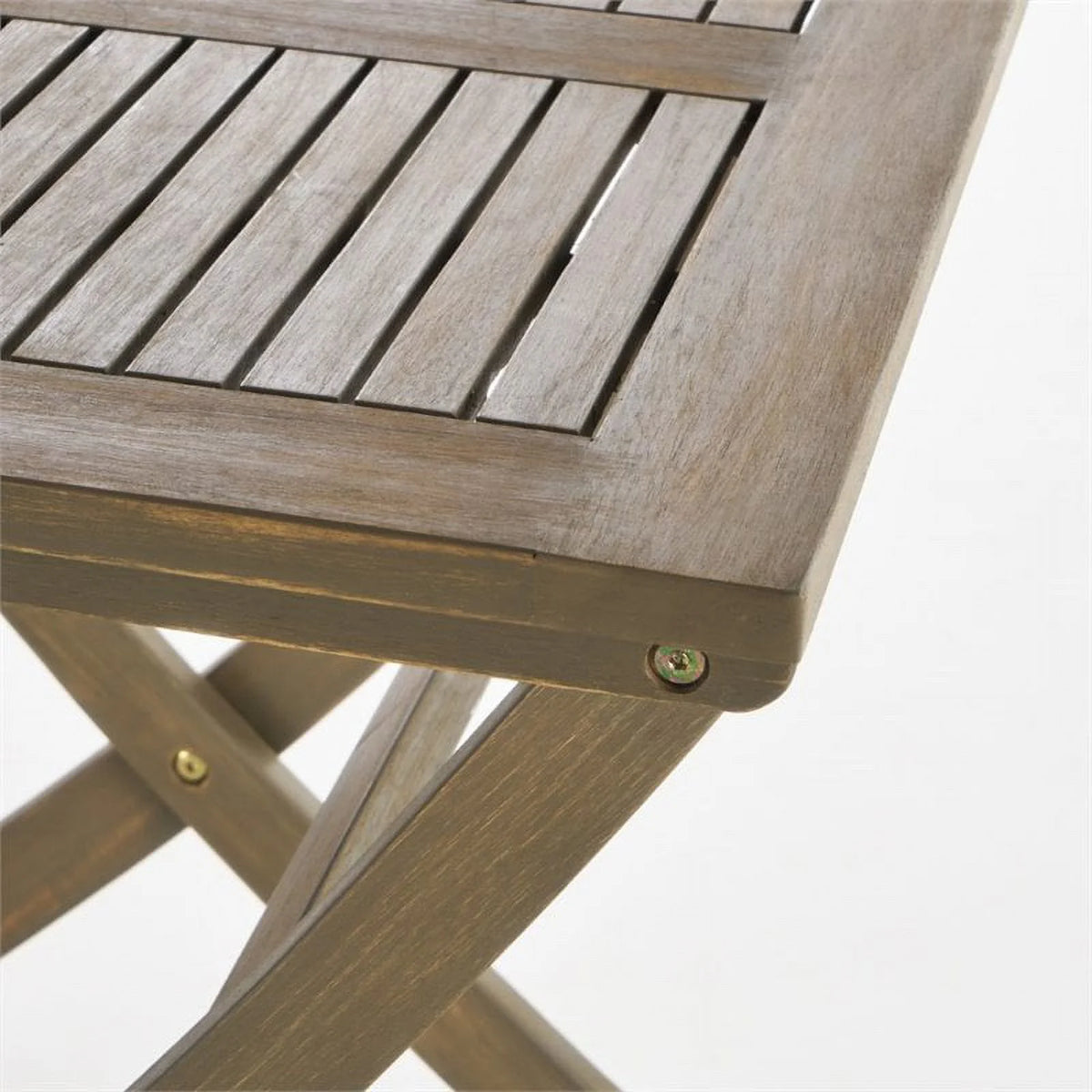 Gray Wooden Foldable Patio Dining Table K5628