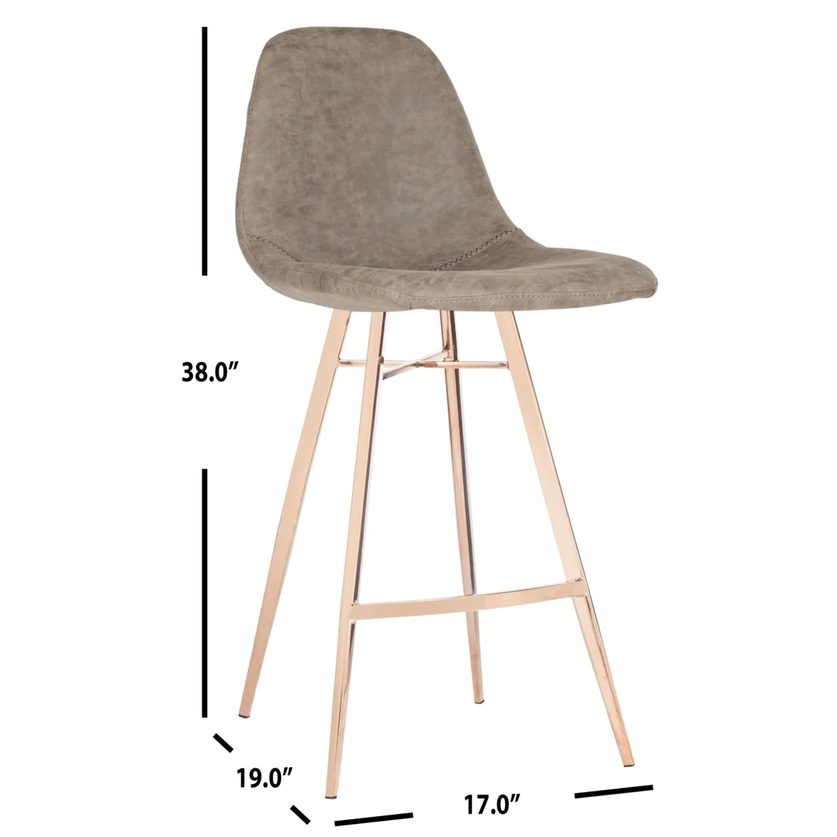 Modern Glam Counter Stool with Footrest K28665