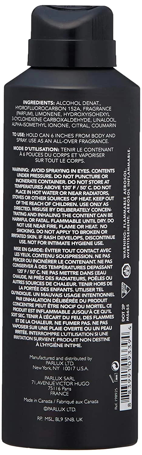 Vintage Black Body Spray 6 oz (Pack of 3) O2205