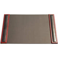 Wood & Leather Desk Pad with Side Rails U281868