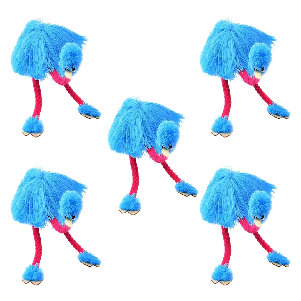 Sky-blue 5PCS String Puppets Plush Ostrich Marionette Toy Q411