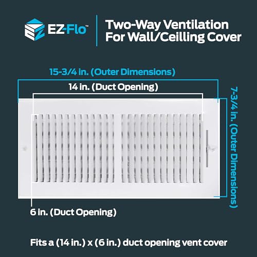 10 x 4 Inch White Steel Air Vent Cover J29314
