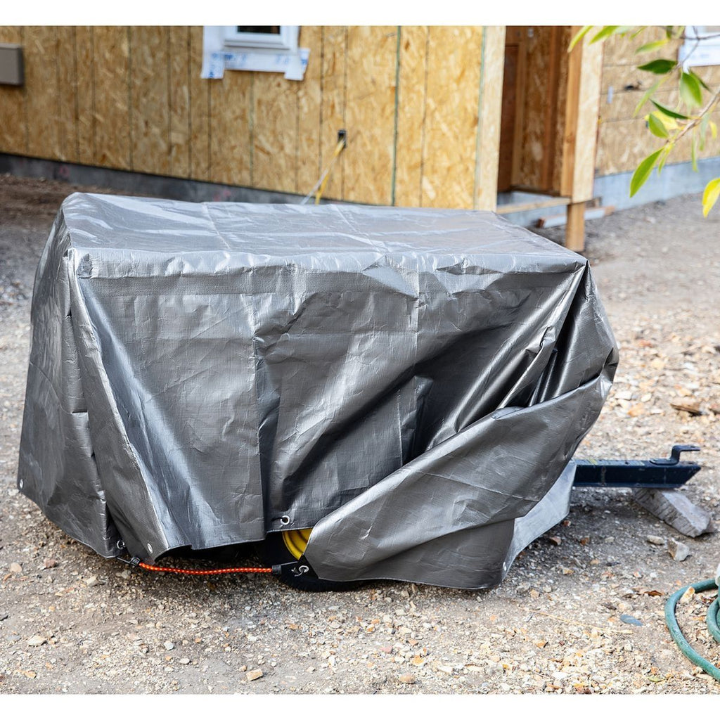8 ft. x 10 ft. Silver and Black Weather-Resistant Tarp S63707