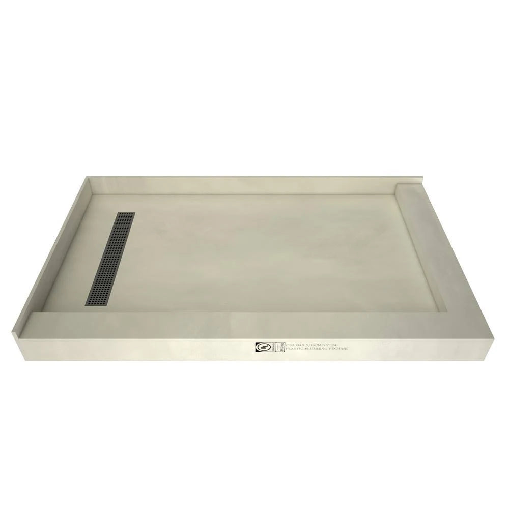 Double Threshold Shower Base with Drain Grate C926