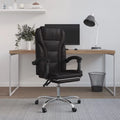 Black Faux Leather Reclining Office Chair I77633