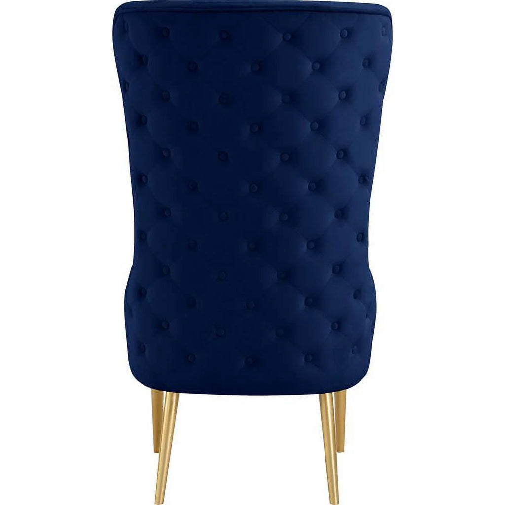 Navy Velvet Accent Chair E74864