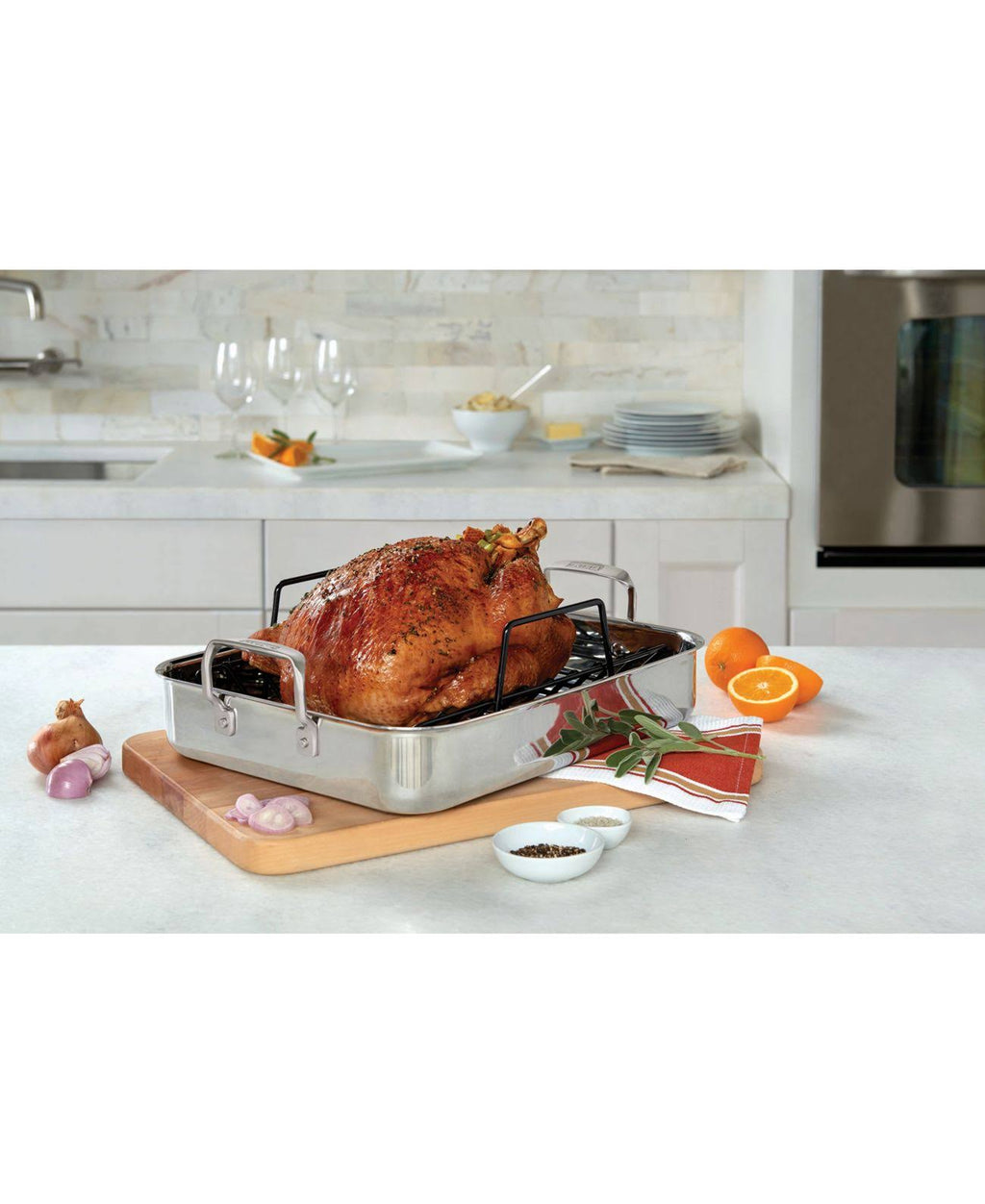 Stainless Steel Roasting Pan with Rack S468579