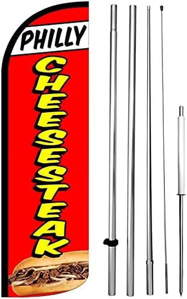 Windless Swooper Flag Feather Banner Sign 15 ft Tall Kit V2889