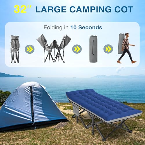 Camping Cot with Mattress D8866