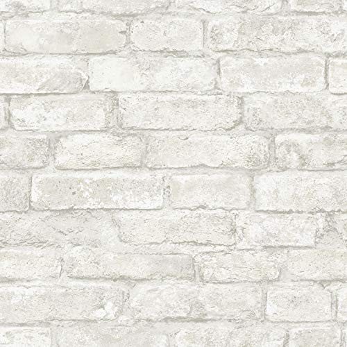 White & Off-White Peel Stick Wallpaper K741