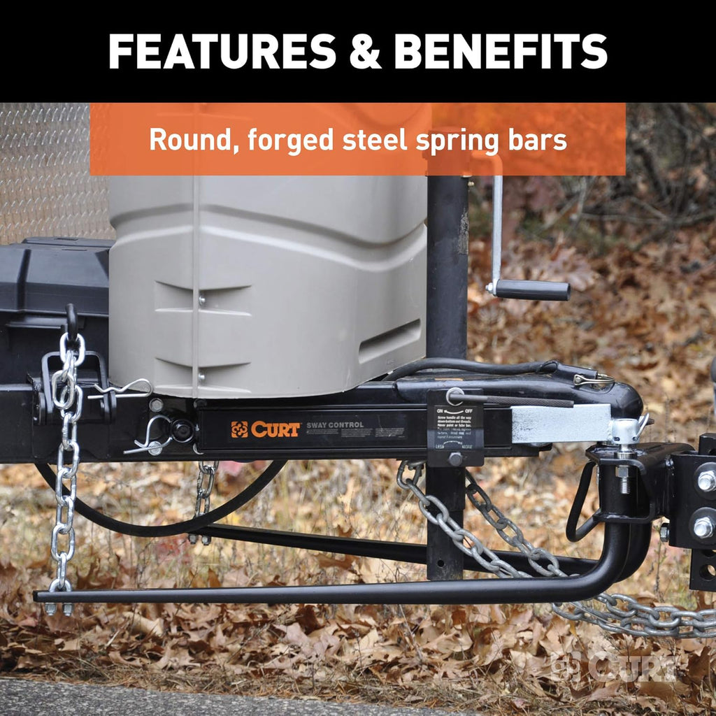 Round Bar Weight Distribution Hitch with Sway Control, 2-in Shank, 2-5/16-Inch Ball M8039