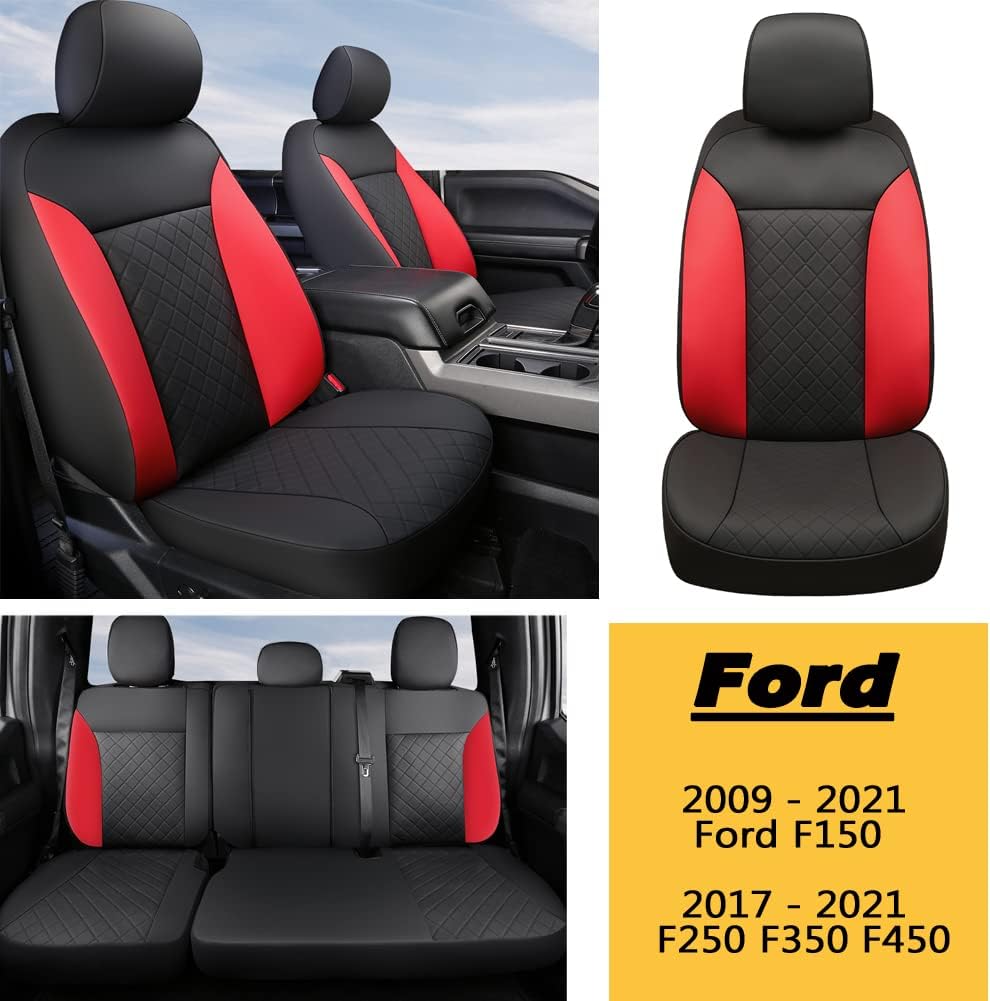 Custom Fit Car Seat Covers Full Set Black Blue D856655