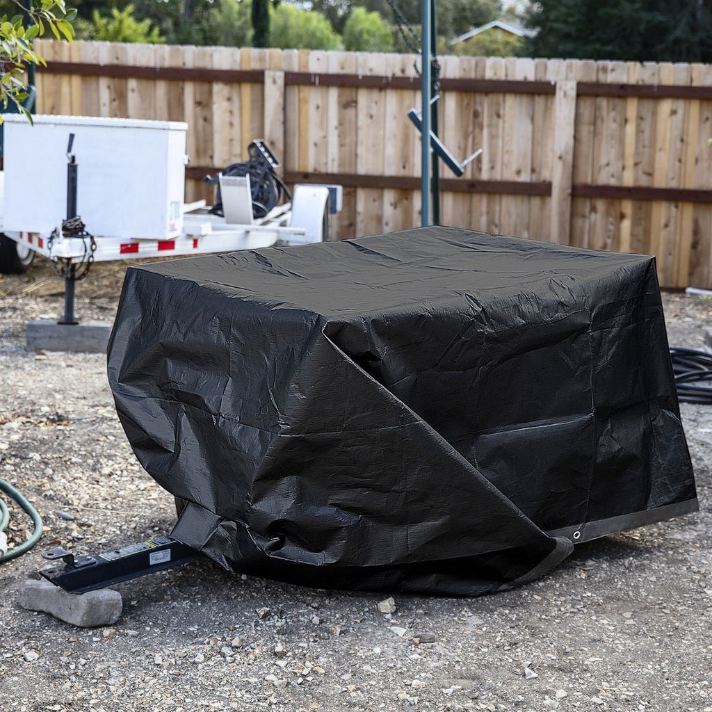 8 ft. x 10 ft. Silver and Black Weather-Resistant Tarp S63707