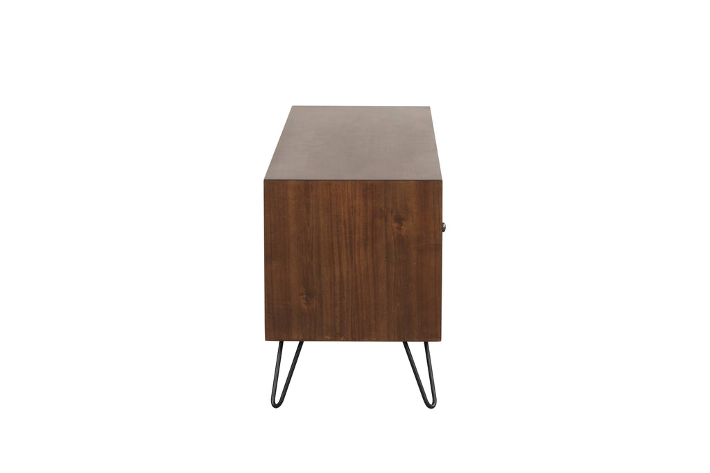 Dark Brown 2-Door 2-Shelf Media Console W114