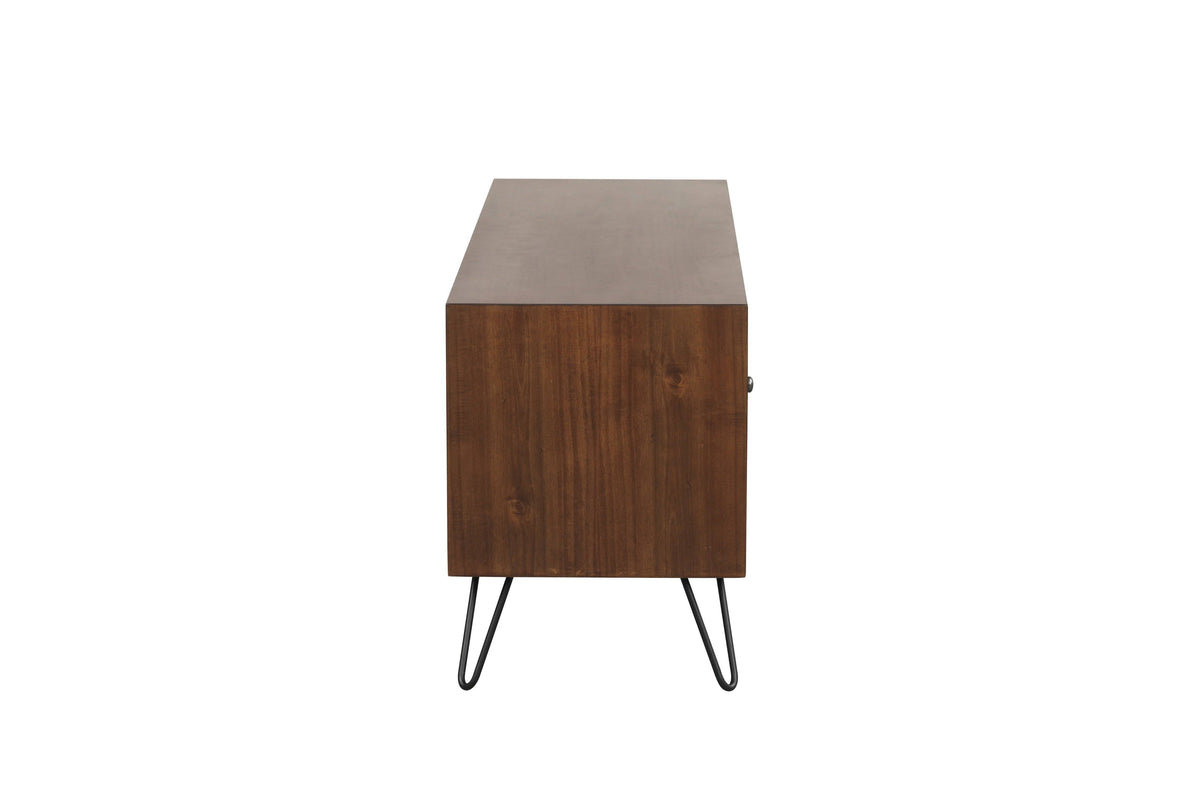 Dark Brown 2-Door 2-Shelf Media Console W114