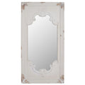 White Antique Style Large Rectangular Wall Mirror P258