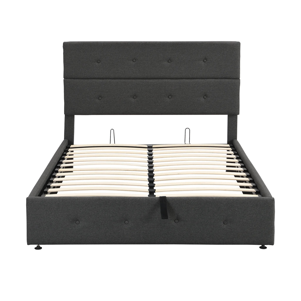 Upholstered Full Storage Platform Bed Y98525