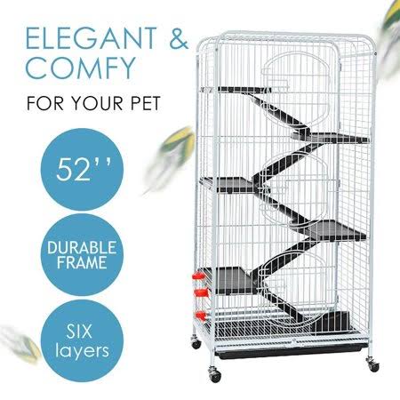 White 6 Level Ferret and Small Animal Cage J658745