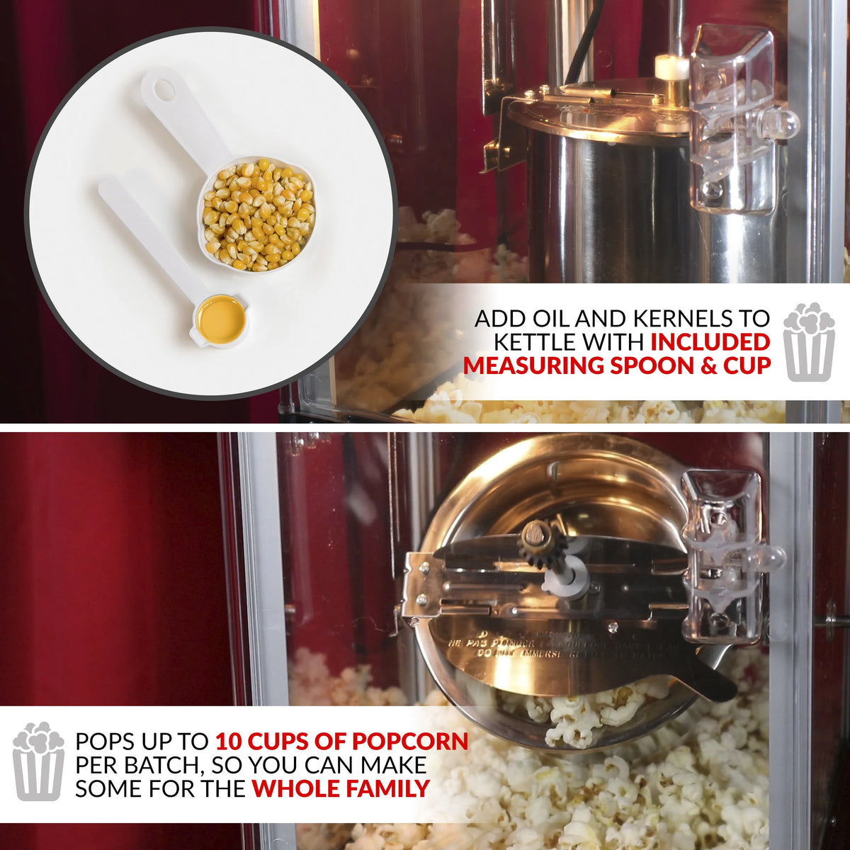 2.5 Ounce Popcorn Cart with 5-Quart Bowl V42088