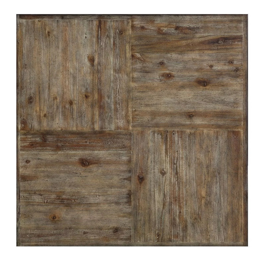 Square Farmhouse Wood Coffee Table in Light Brown X474