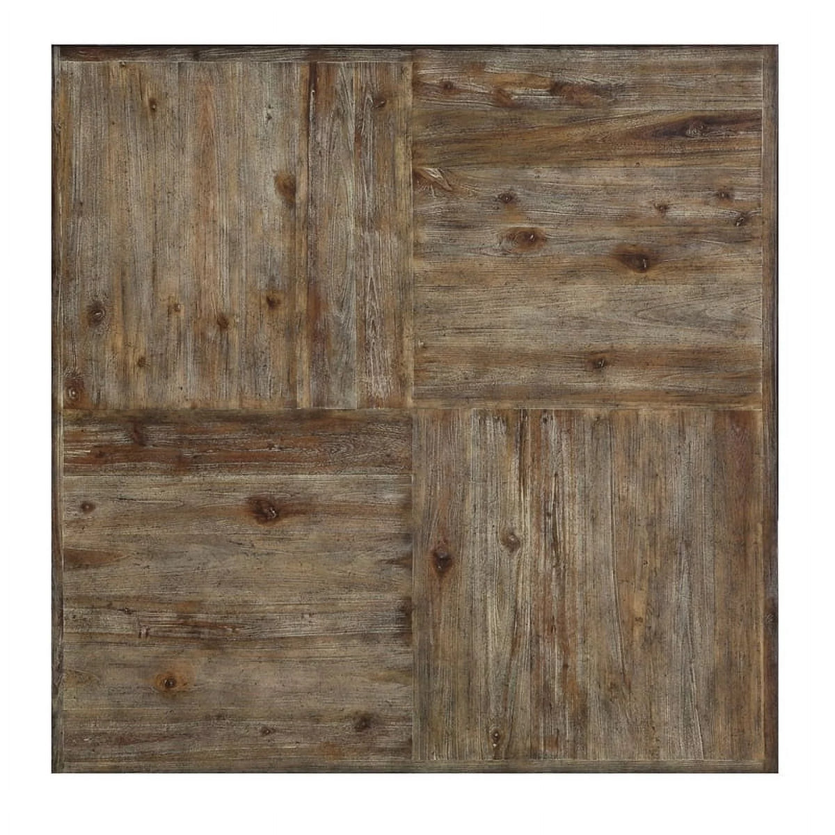 Square Farmhouse Wood Coffee Table in Light Brown X474