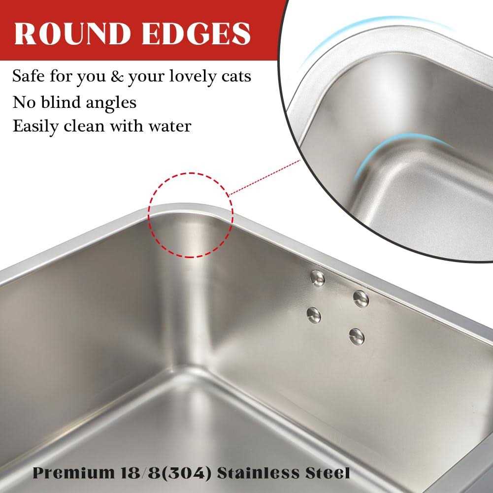 Stainless Steel Cat Litter Box D645