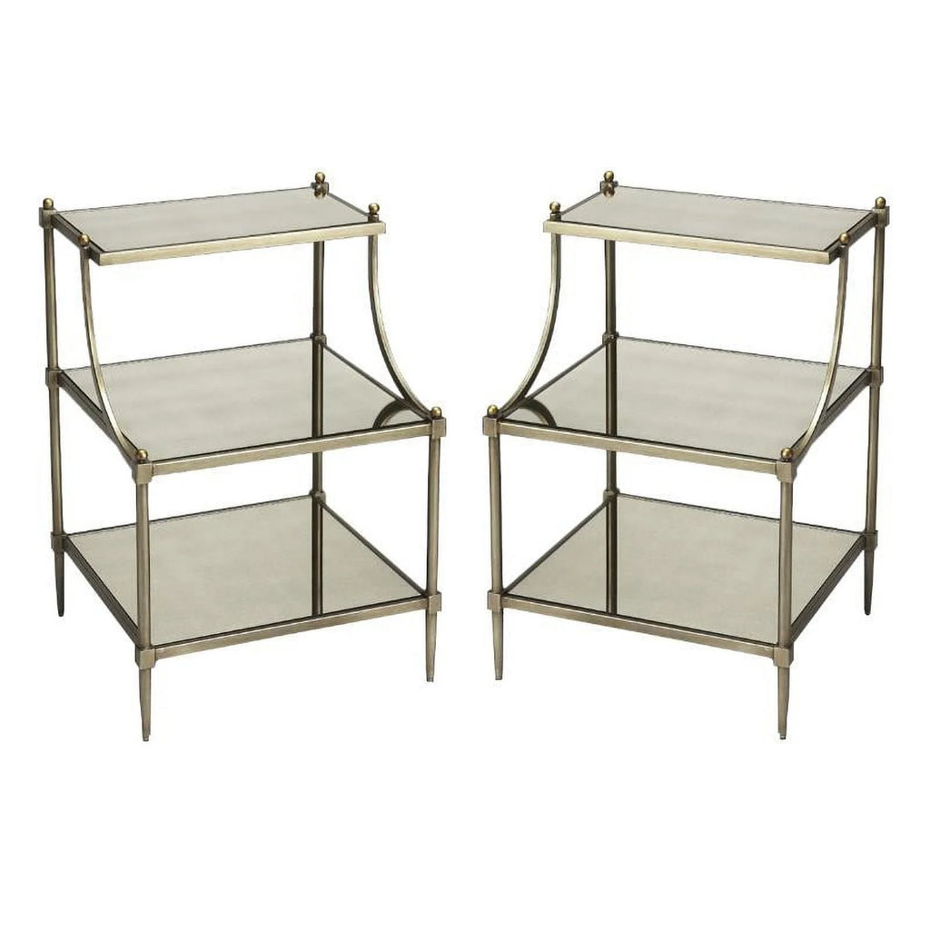 Mirrored End Table Set of 2 X27842