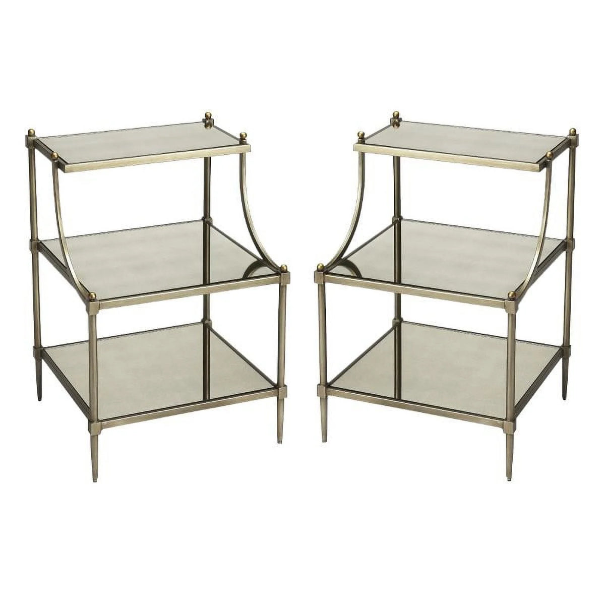 Mirrored End Table Set of 2 X27842