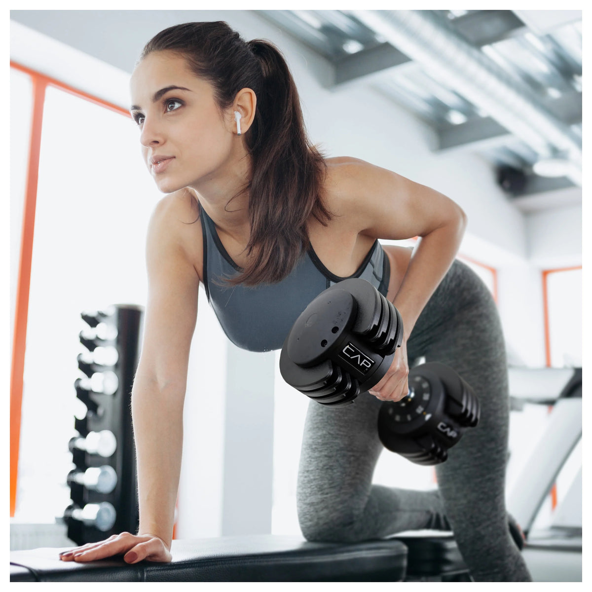 25 lb Adjustable Dumbbell Set, Pair, Black O7524