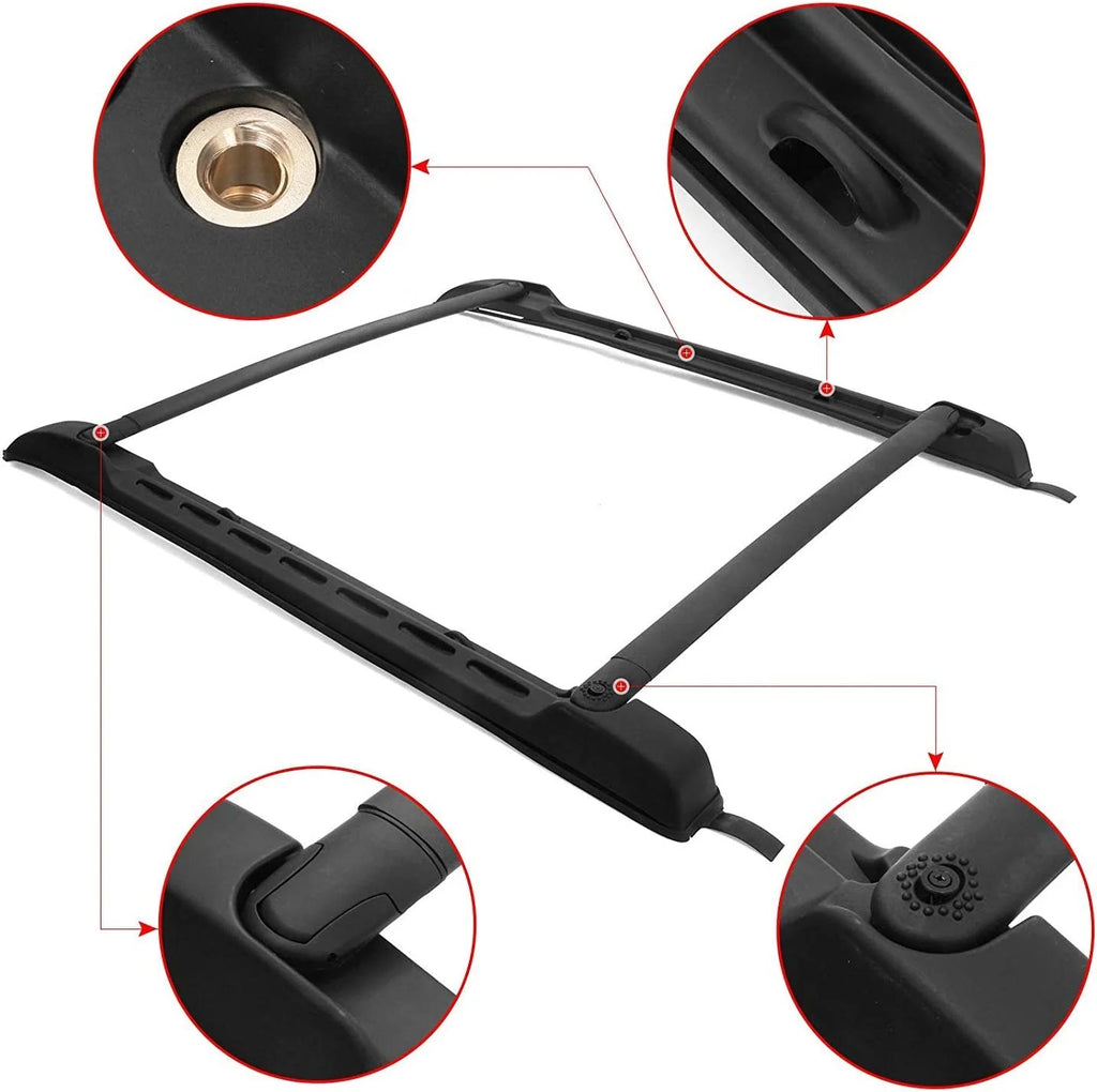 Black Roof Rack Set for Toyota Tacoma Double Cab 2005-2023 D922898