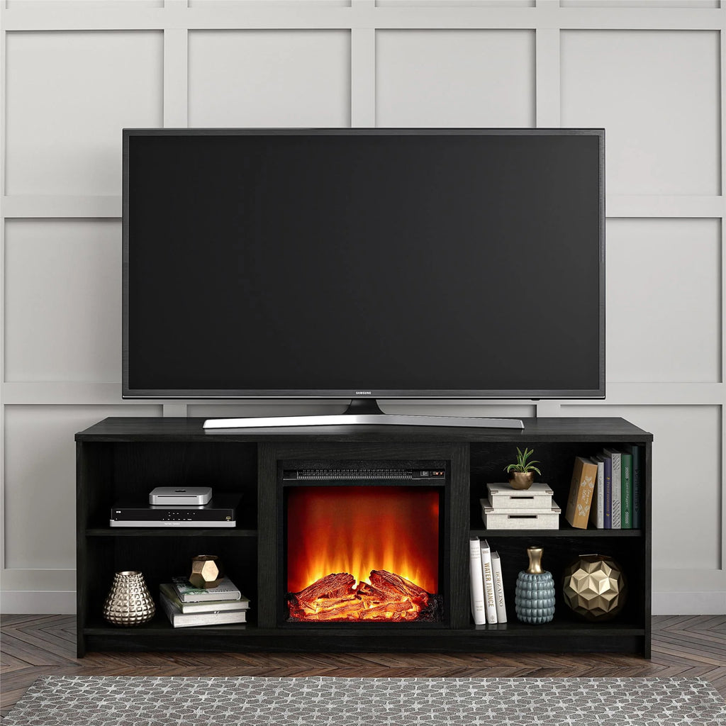 Black Oak Fireplace TV Stand R630111