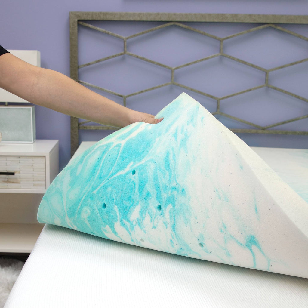 Gel Swirl Memory Foam King Mattress Topper O59753