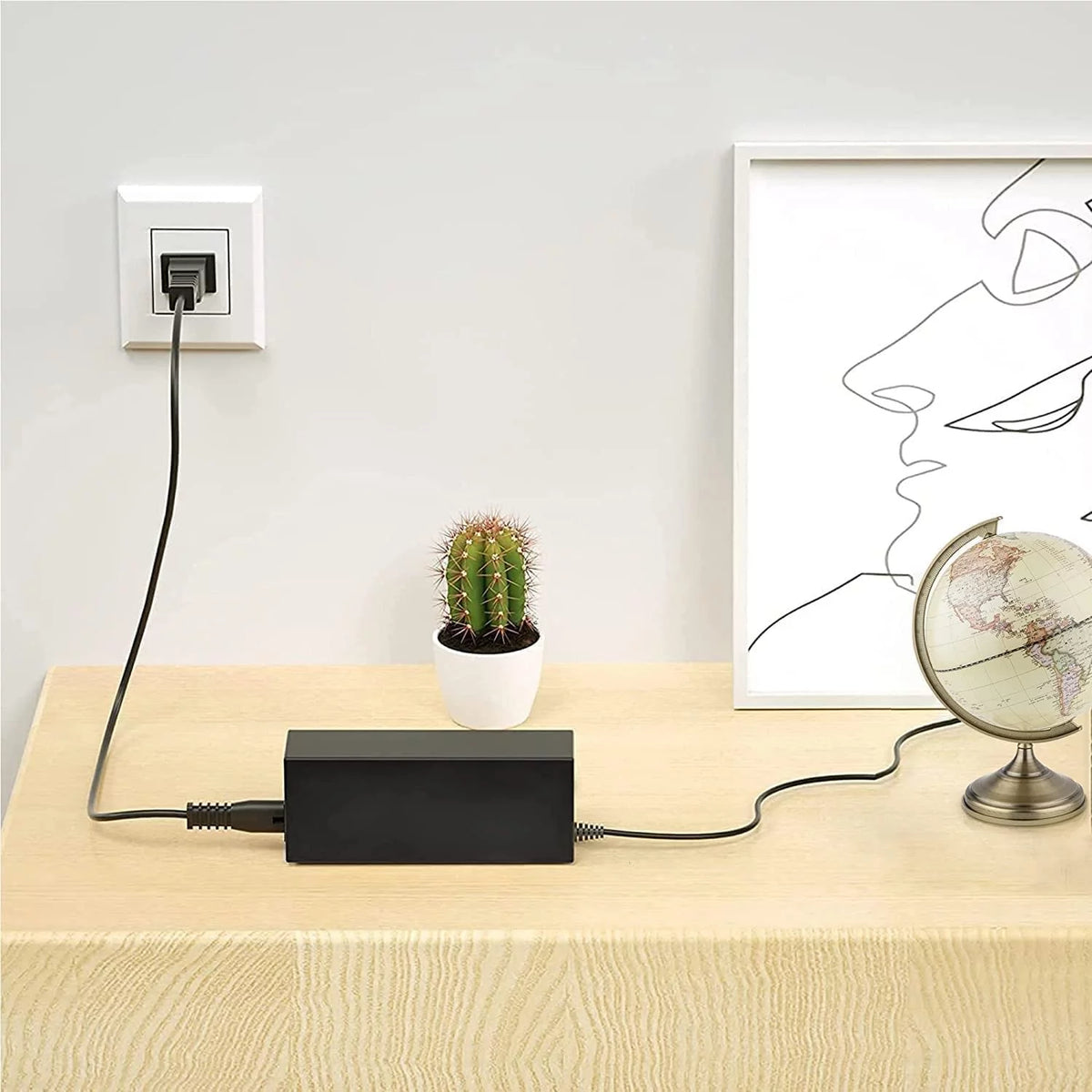 AC / DC Adapter Switching Power Supply Cord Cable Charger with Barrel Round Plug Tip U934717